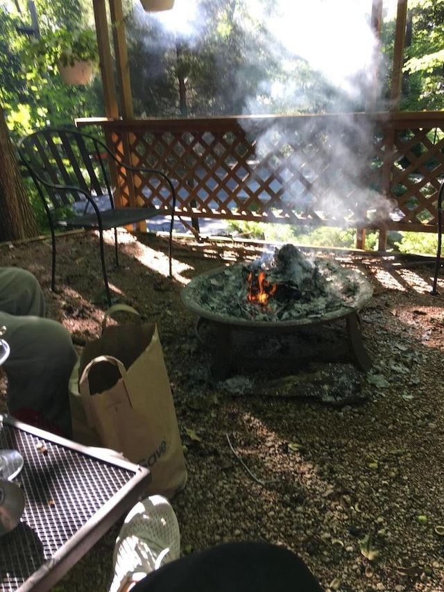 N7859 Lakeside Park Rd, Elkhart Lake, WI 53020 - view of yard featuring a fire pit