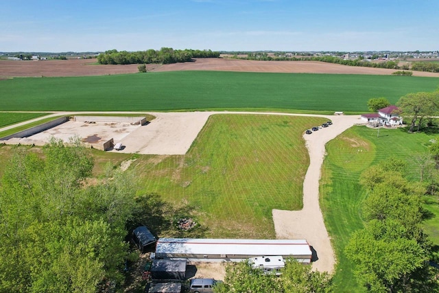 aerial view featuring a rural view