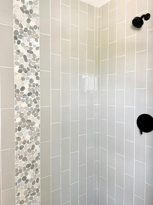 room details with a tile shower