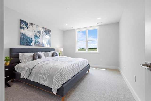 bedroom with carpet floors