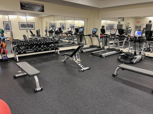 view of exercise room