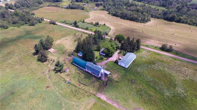 drone / aerial view featuring a rural view