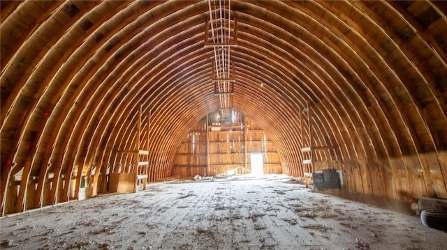 miscellaneous room featuring vaulted ceiling