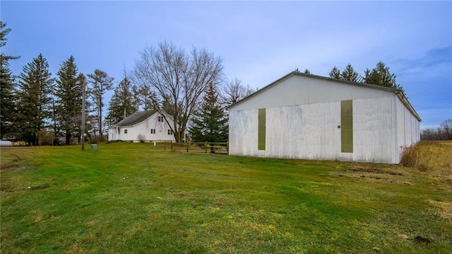 exterior space with a lawn