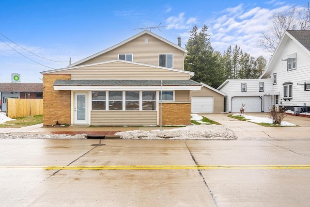 view of front of house featuring a garage