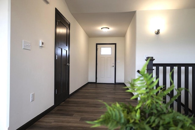 interior space featuring dark hardwood / wood-style flooring