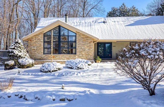 view of front of house with french doors