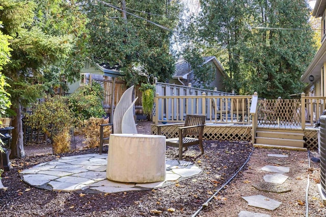 view of patio with a deck