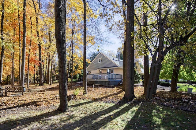 exterior space with a deck