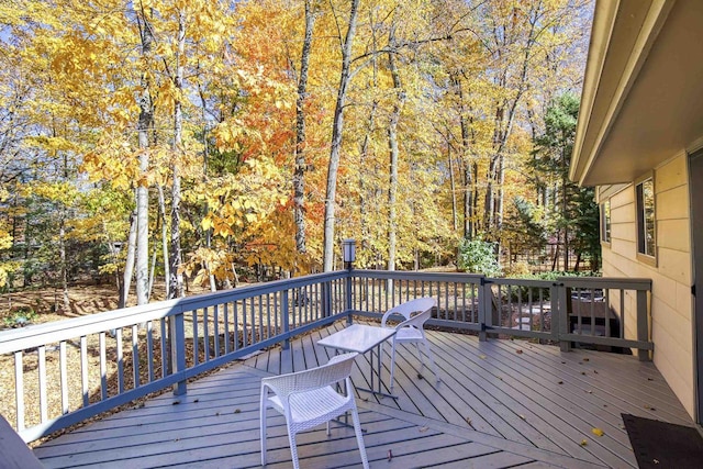 view of wooden deck