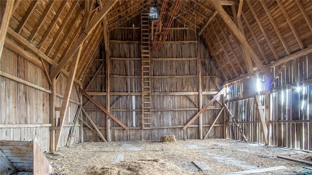 miscellaneous room with vaulted ceiling