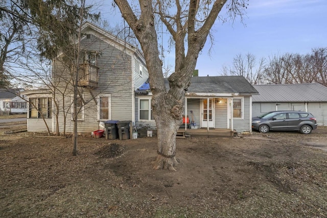 view of front of home with a porch