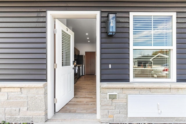 view of doorway to property