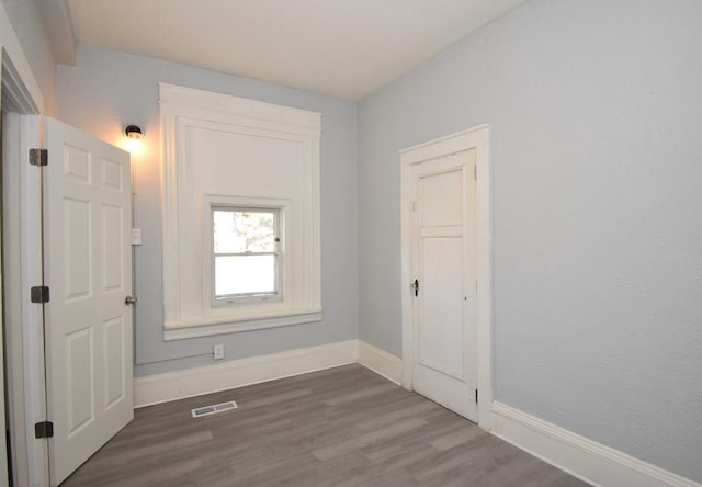 interior space featuring dark wood-type flooring