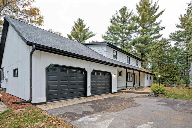 view of property exterior featuring a porch