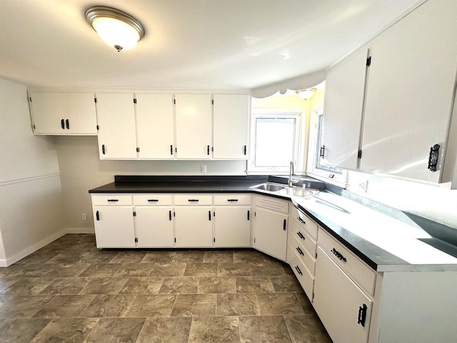 kitchen with white cabinets and sink