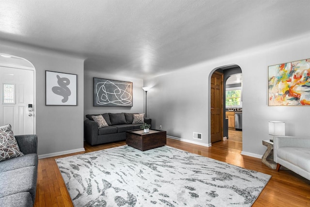 living room featuring hardwood / wood-style floors