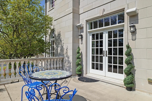 view of patio with french doors