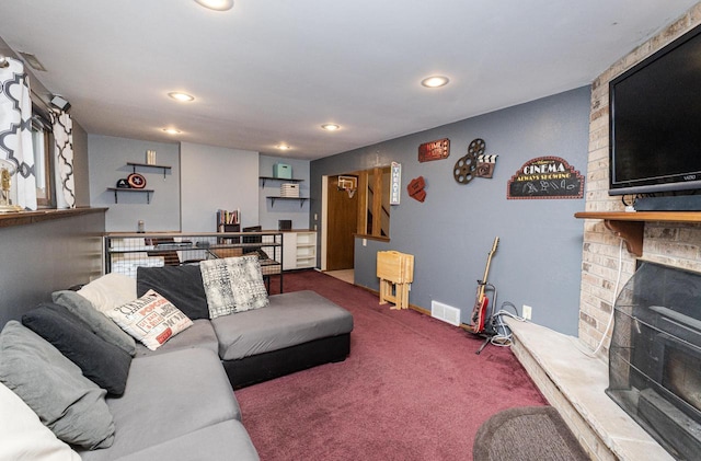 view of carpeted living room