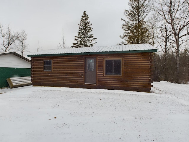 view of snow covered structure