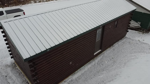 view of snowy exterior