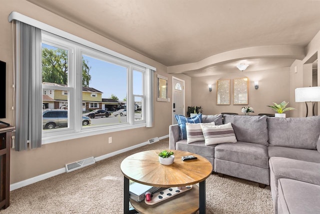 view of carpeted living room