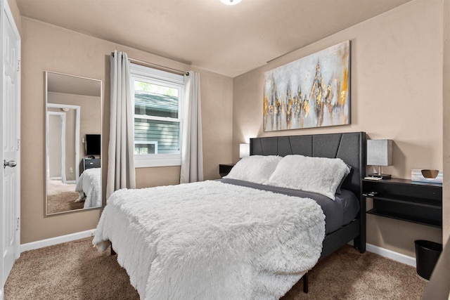 bedroom with carpet floors