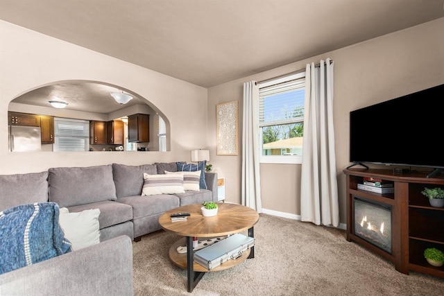 view of carpeted living room