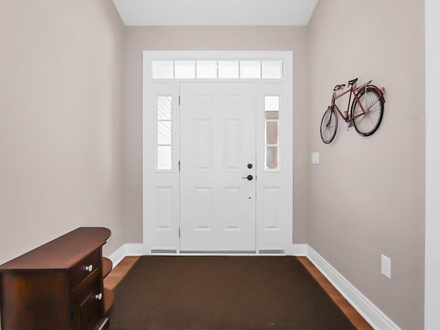 entrance foyer with wood-type flooring