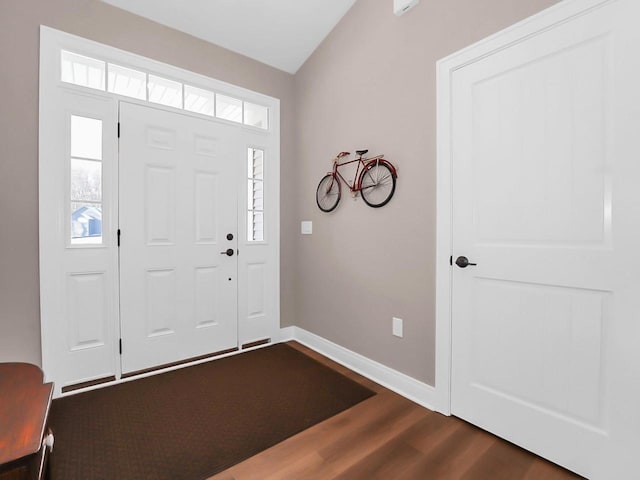 entryway featuring dark hardwood / wood-style floors