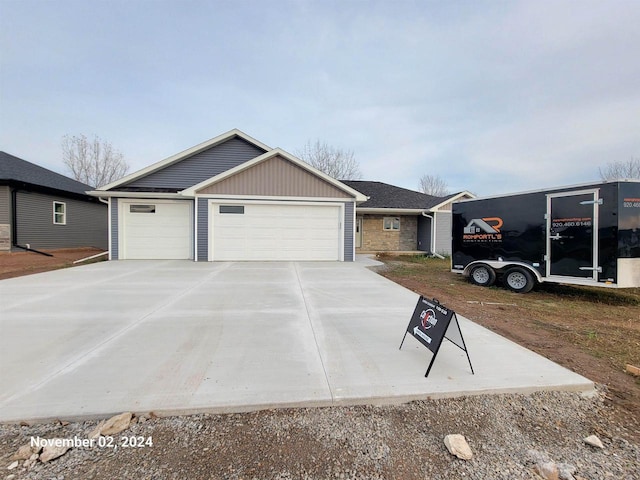 view of front of home featuring a garage