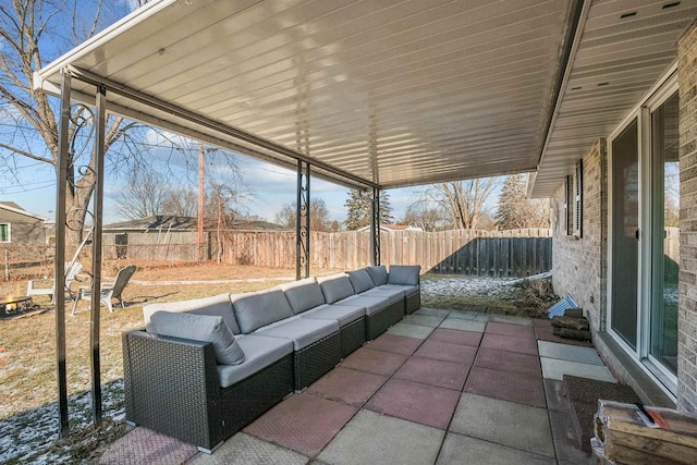 view of patio / terrace featuring outdoor lounge area