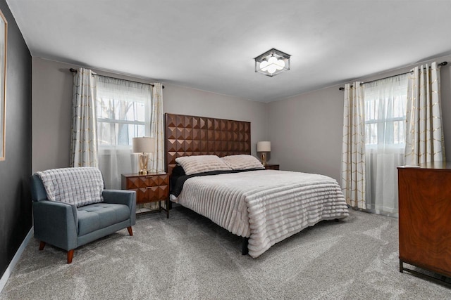 bedroom with carpet floors