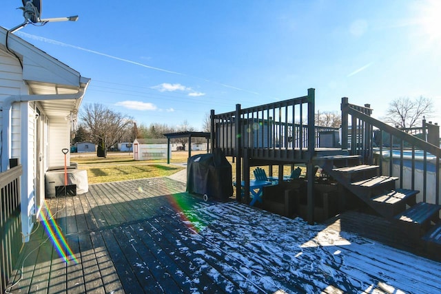 view of wooden deck