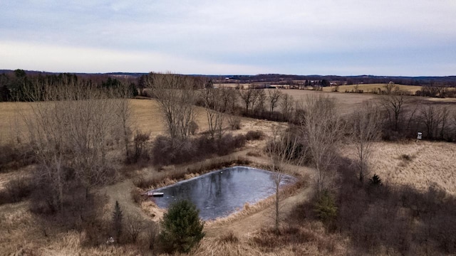 bird's eye view featuring a rural view