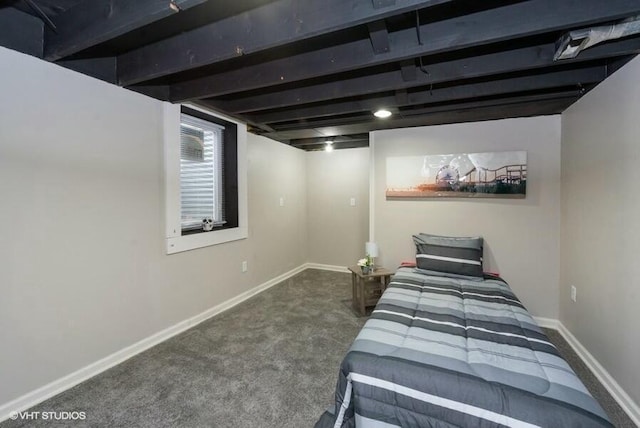 view of carpeted bedroom