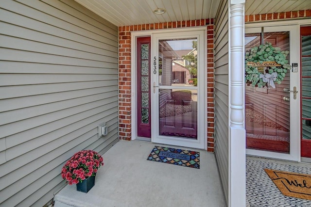 view of doorway to property