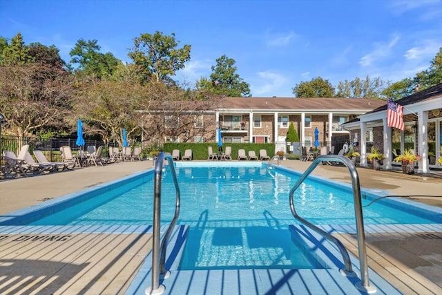 view of pool with a patio area