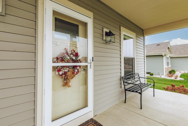 exterior space with a porch