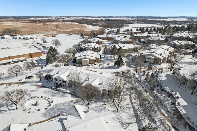 view of snowy aerial view