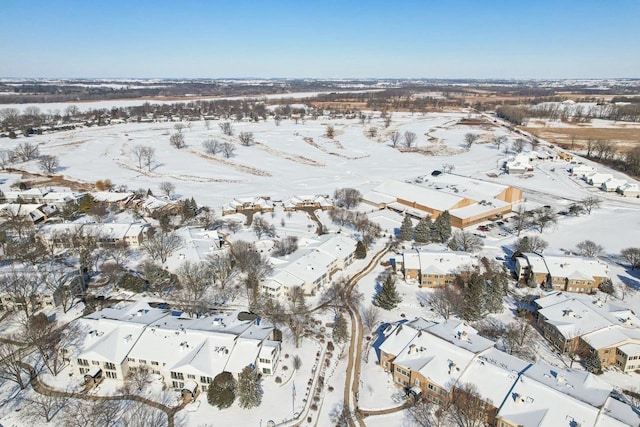 view of snowy aerial view