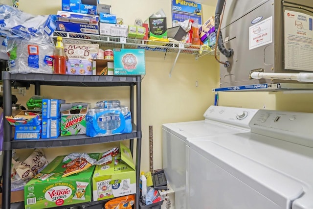 laundry area featuring washer and dryer