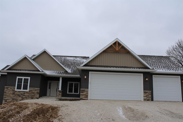 craftsman-style house featuring a garage