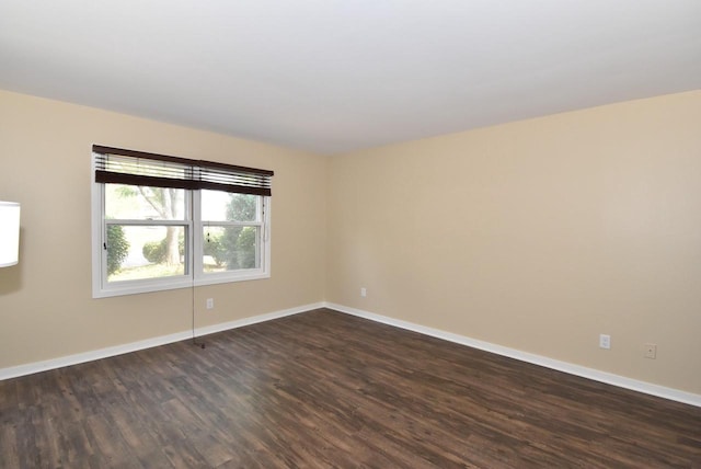 unfurnished room featuring dark hardwood / wood-style floors