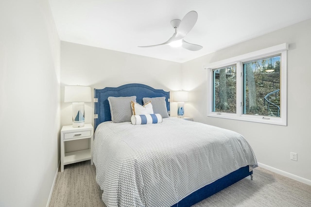 bedroom with ceiling fan