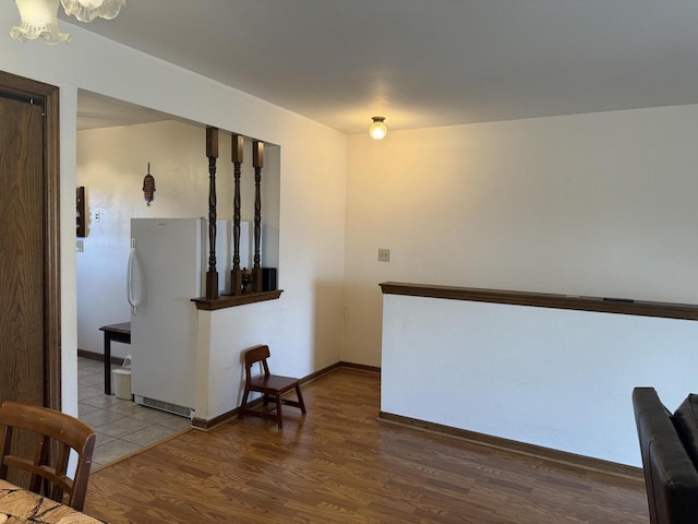 interior space with wood-type flooring