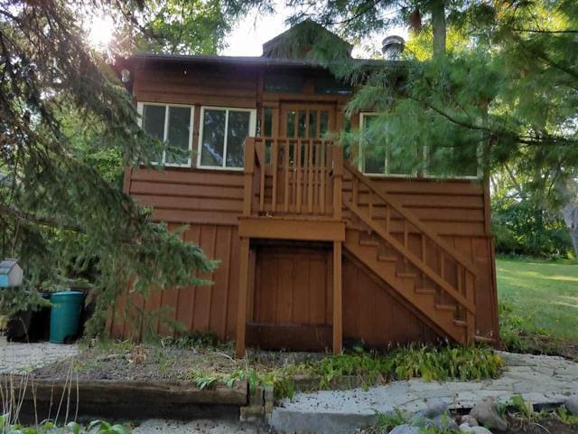 exterior space with stairway