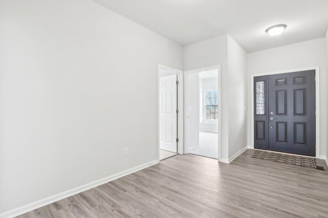 entryway with light wood-type flooring