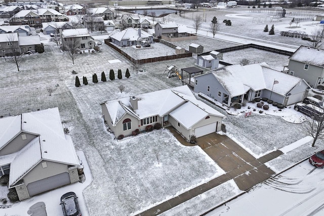 view of snowy aerial view