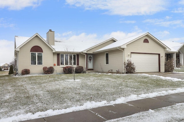 ranch-style home with a garage